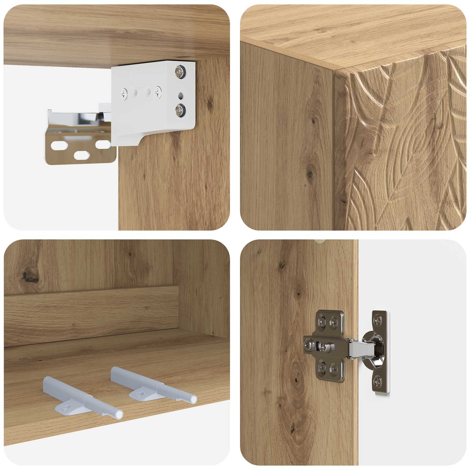 Set ormara 2 pcs Hrast artisan Konstruirano drvo