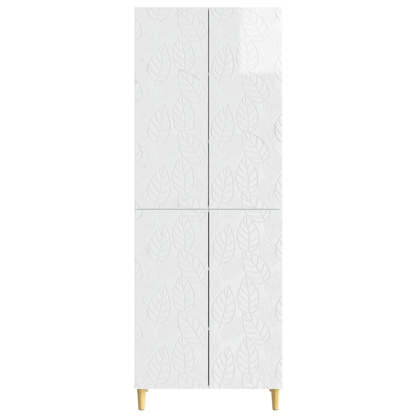 Set ormara 2 pcs Bijela visokog sjaja Konstruirano drvo