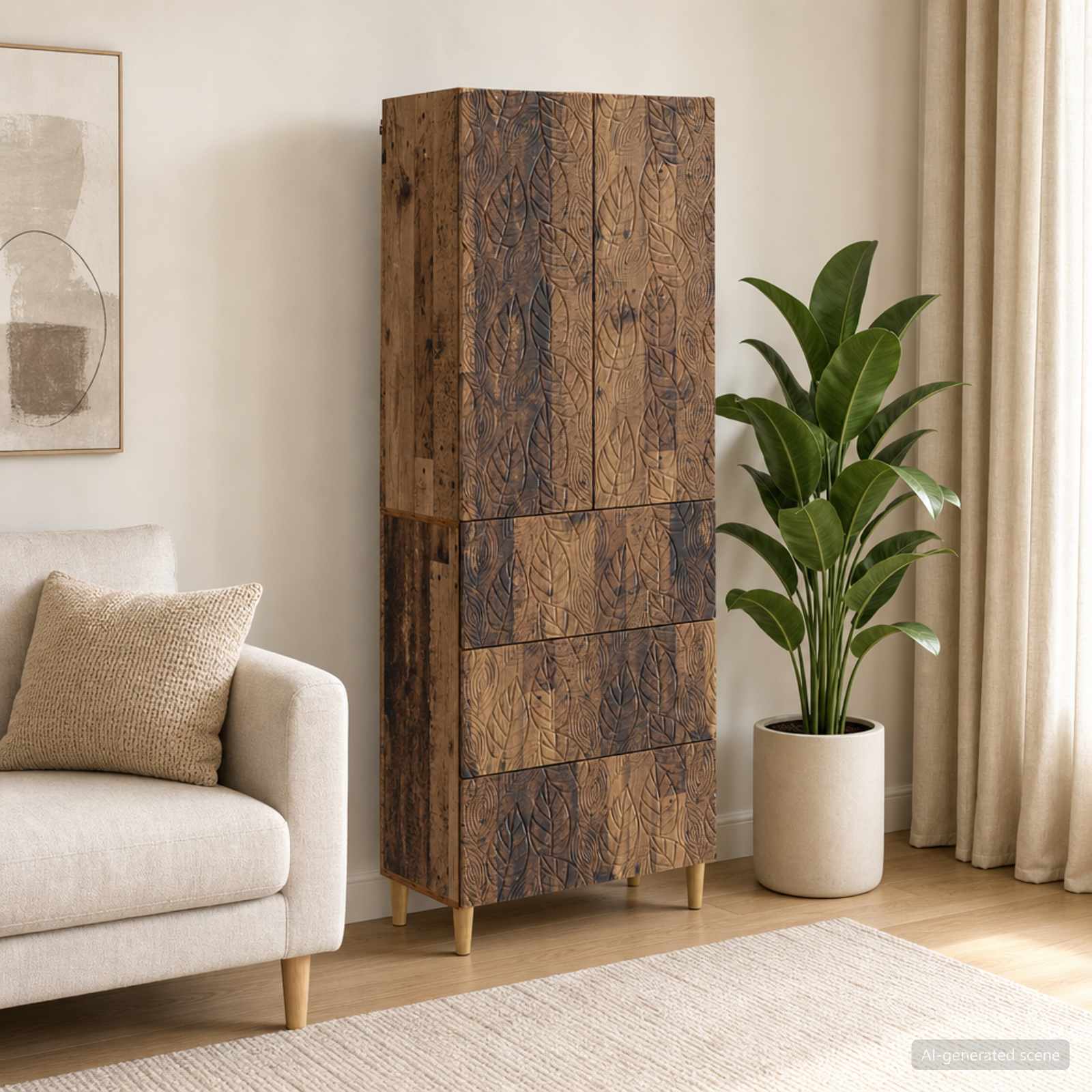 Set ormara 2 pcs Staro drvo 66 x 34,5 x 90 cm Konstruirano drvo