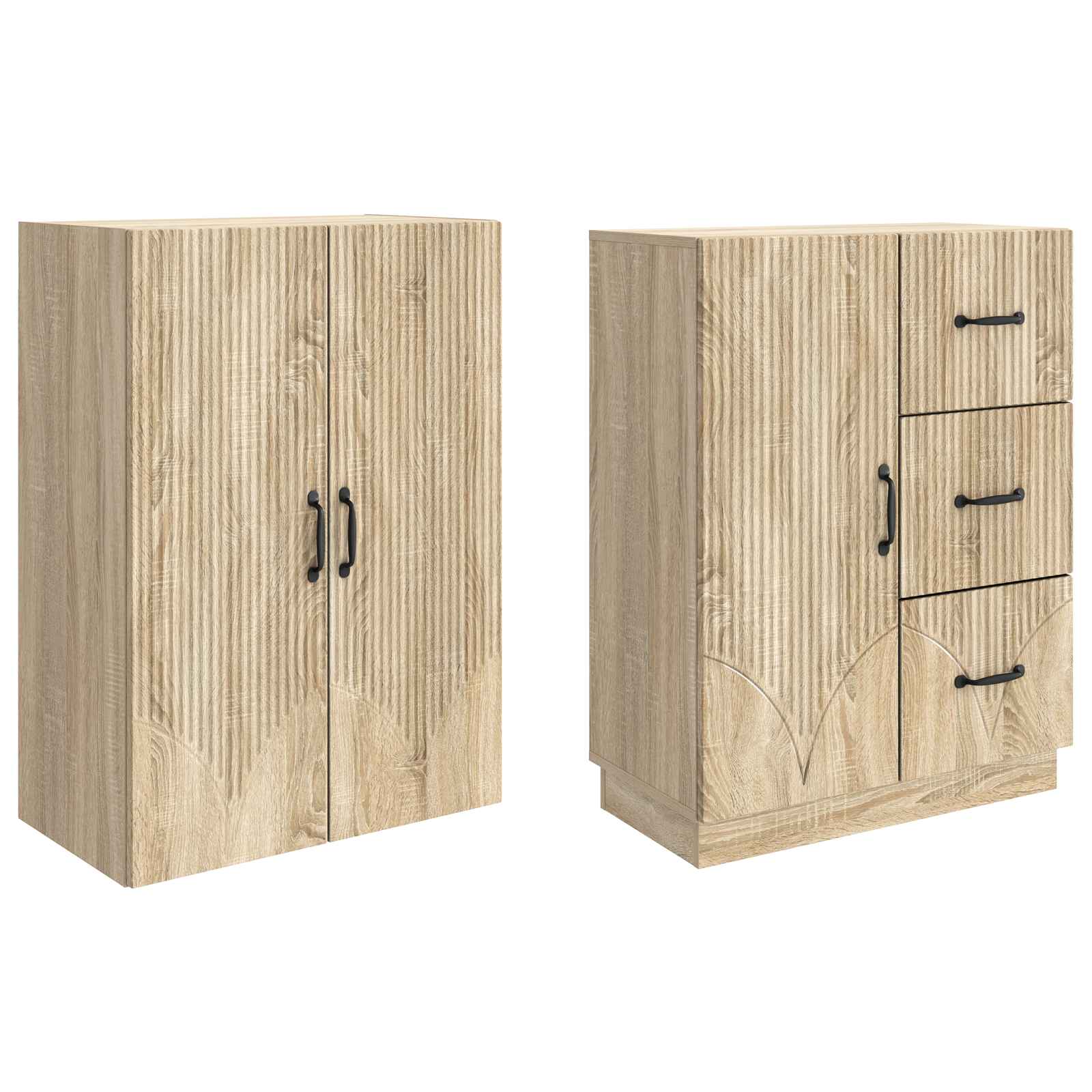Set ormara 2 pcs Hrast sonoma Konstruirano drvo
