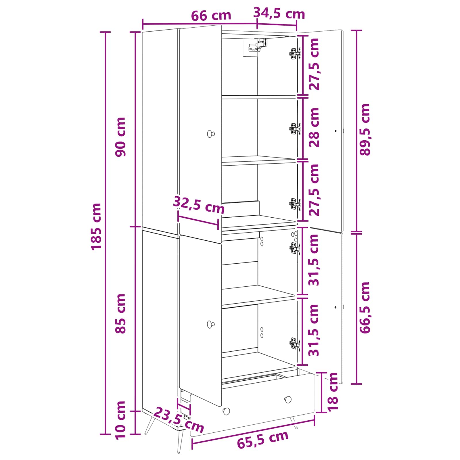 Set ormara 2 pcs Bijela visokog sjaja Konstruirano drvo