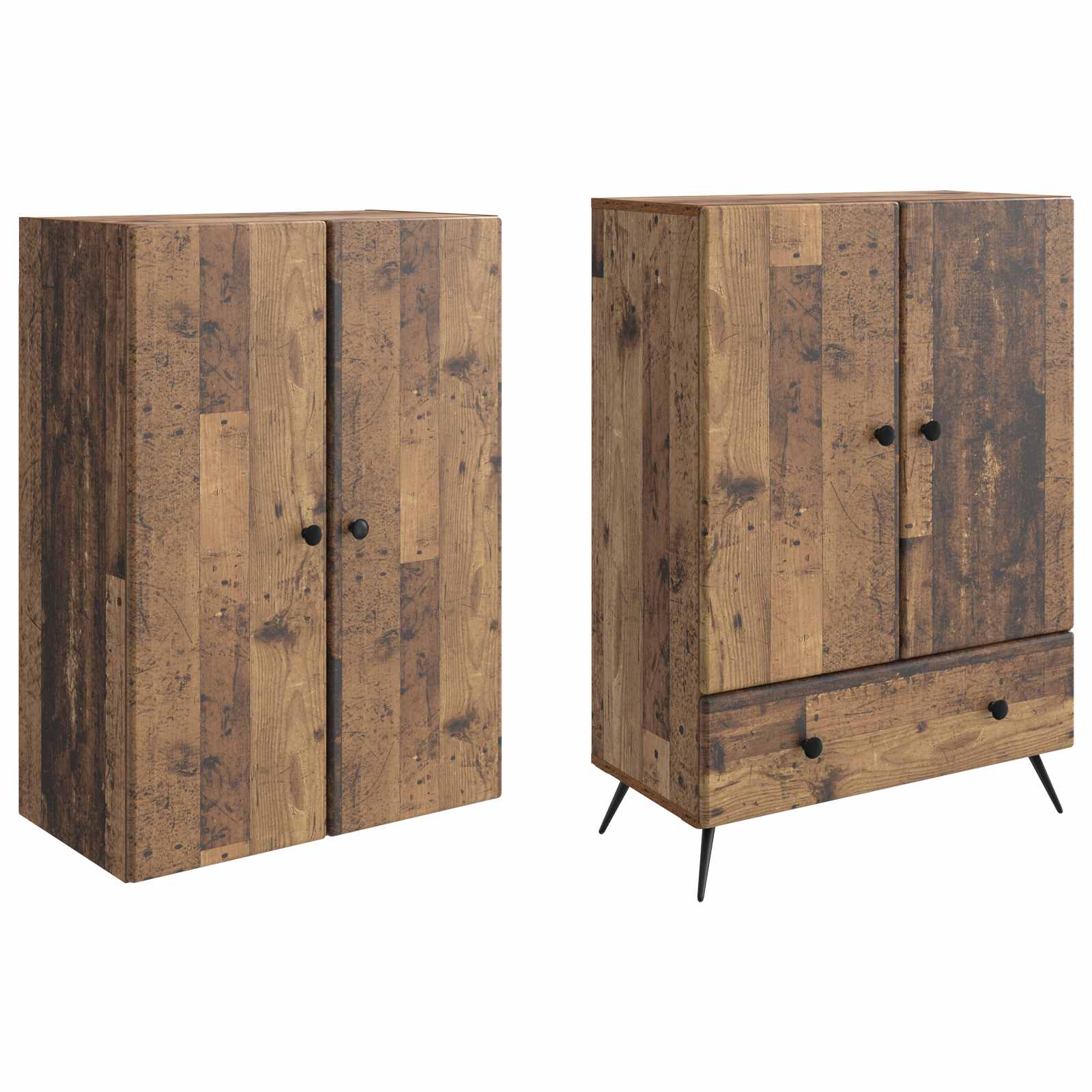 Set ormara 2 pcs Staro drvo Konstruirano drvo