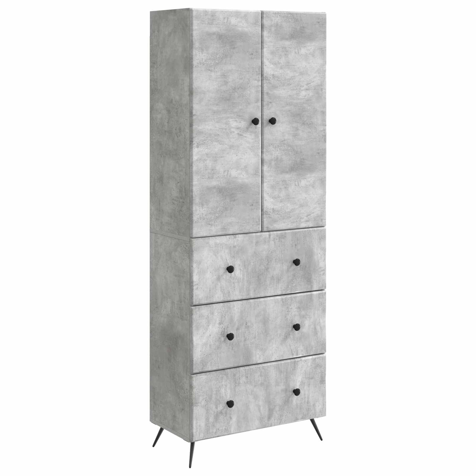 Set ormara 2 pcs Betonska siva 66 x 34,5 x 90 cm