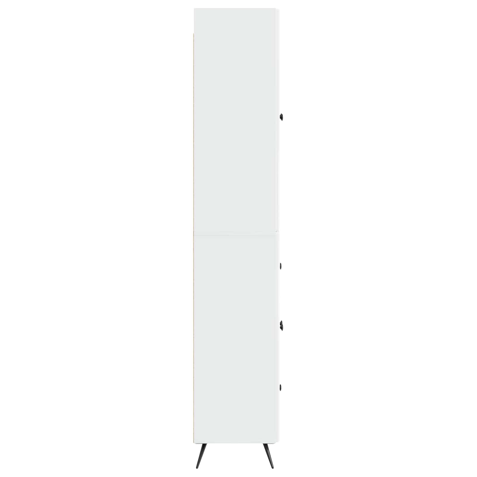 Set ormara 2 pcs Bijela visokog sjaja Konstruirano drvo