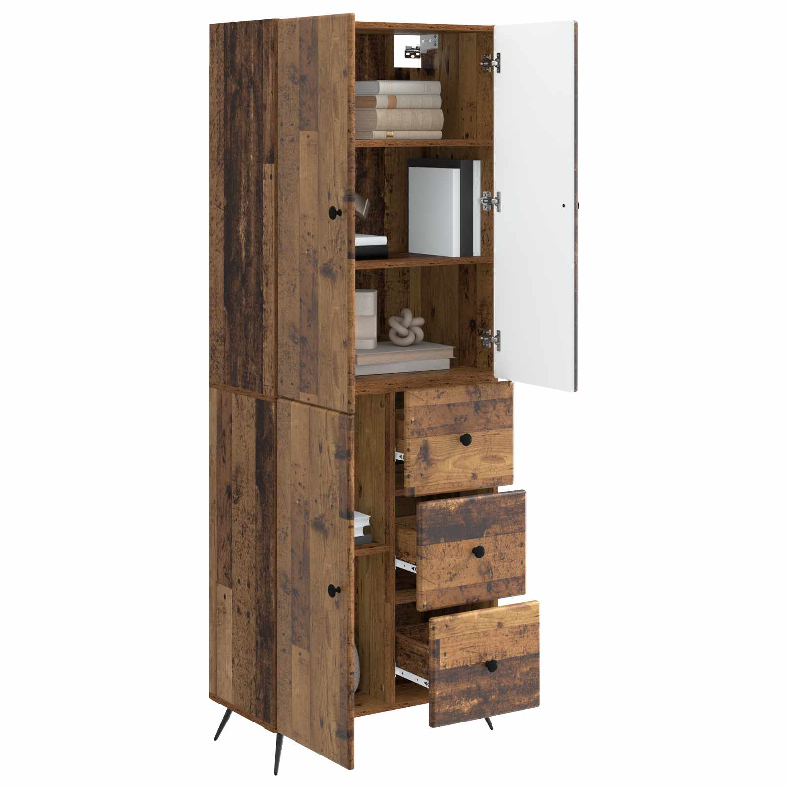 Set ormara 2 pcs Staro drvo Konstruirano drvo
