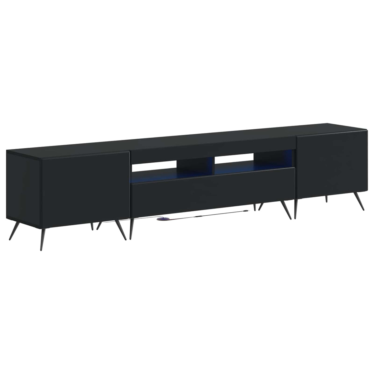 LED TV kabinet BREDA 3 kom. Crna Konstruirano drvo