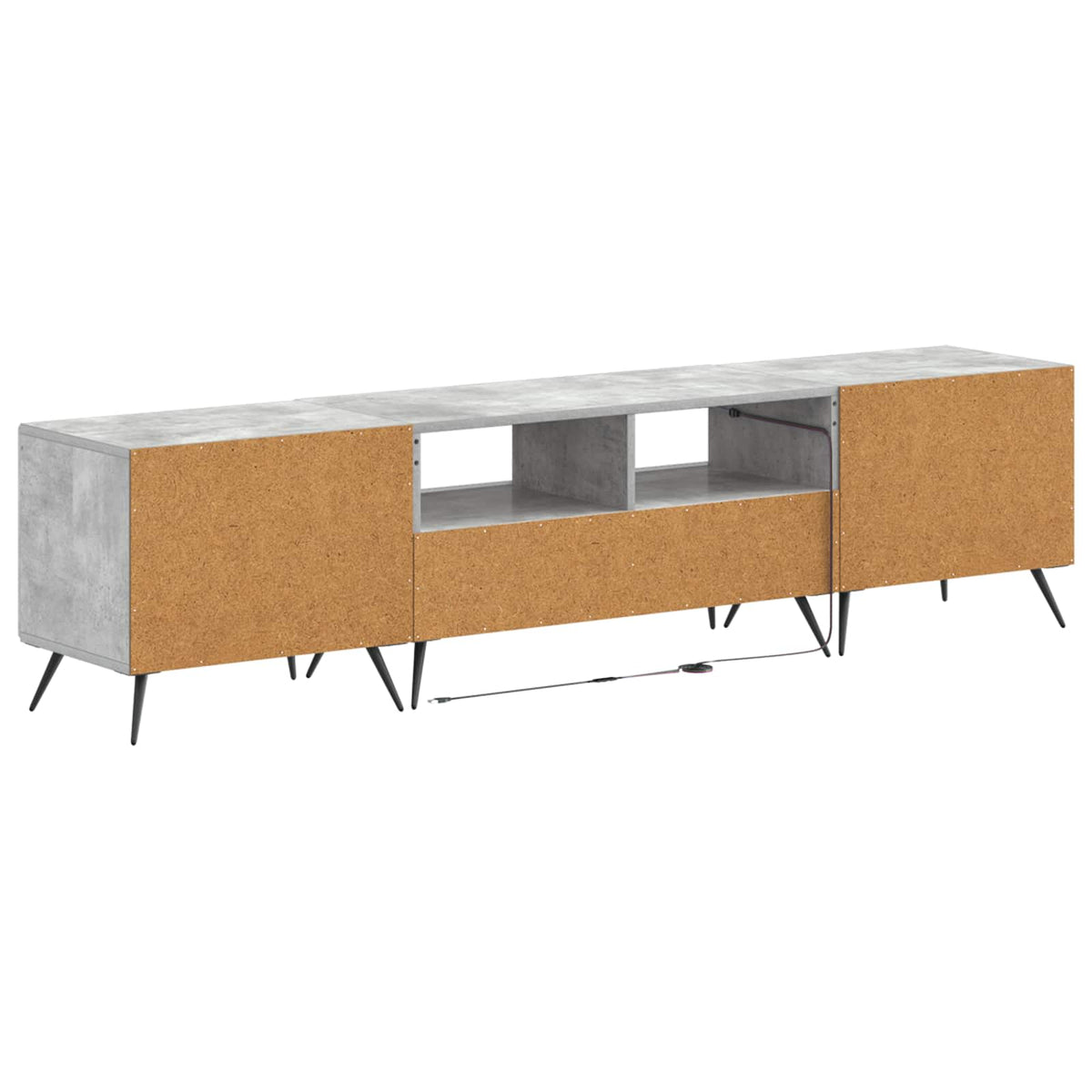 5-dijelni LED TV ormarić Betonska siva Konstruirano drvo
