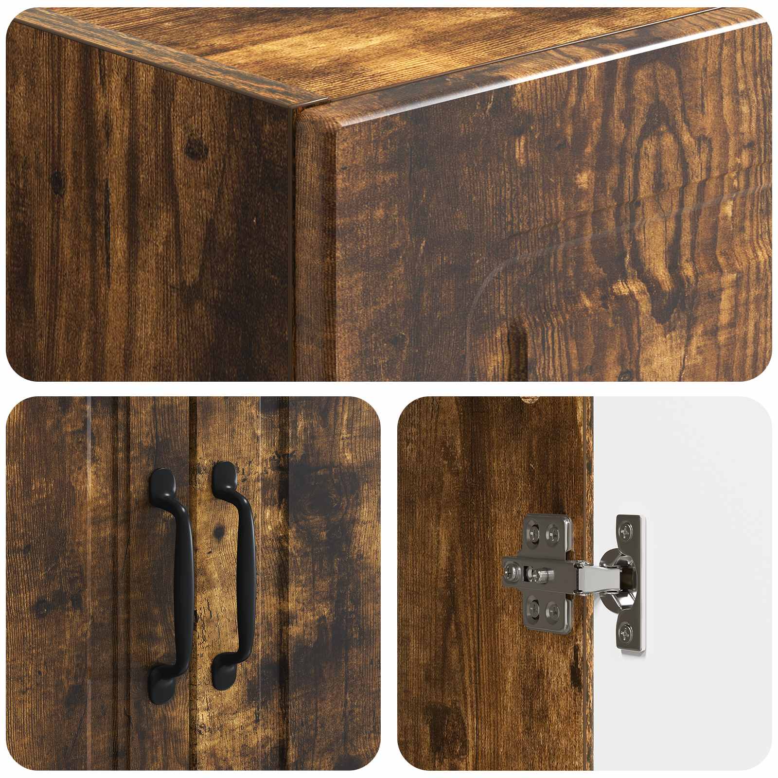 Set ormara 2 pcs Dimljeni hrast Konstruirano drvo