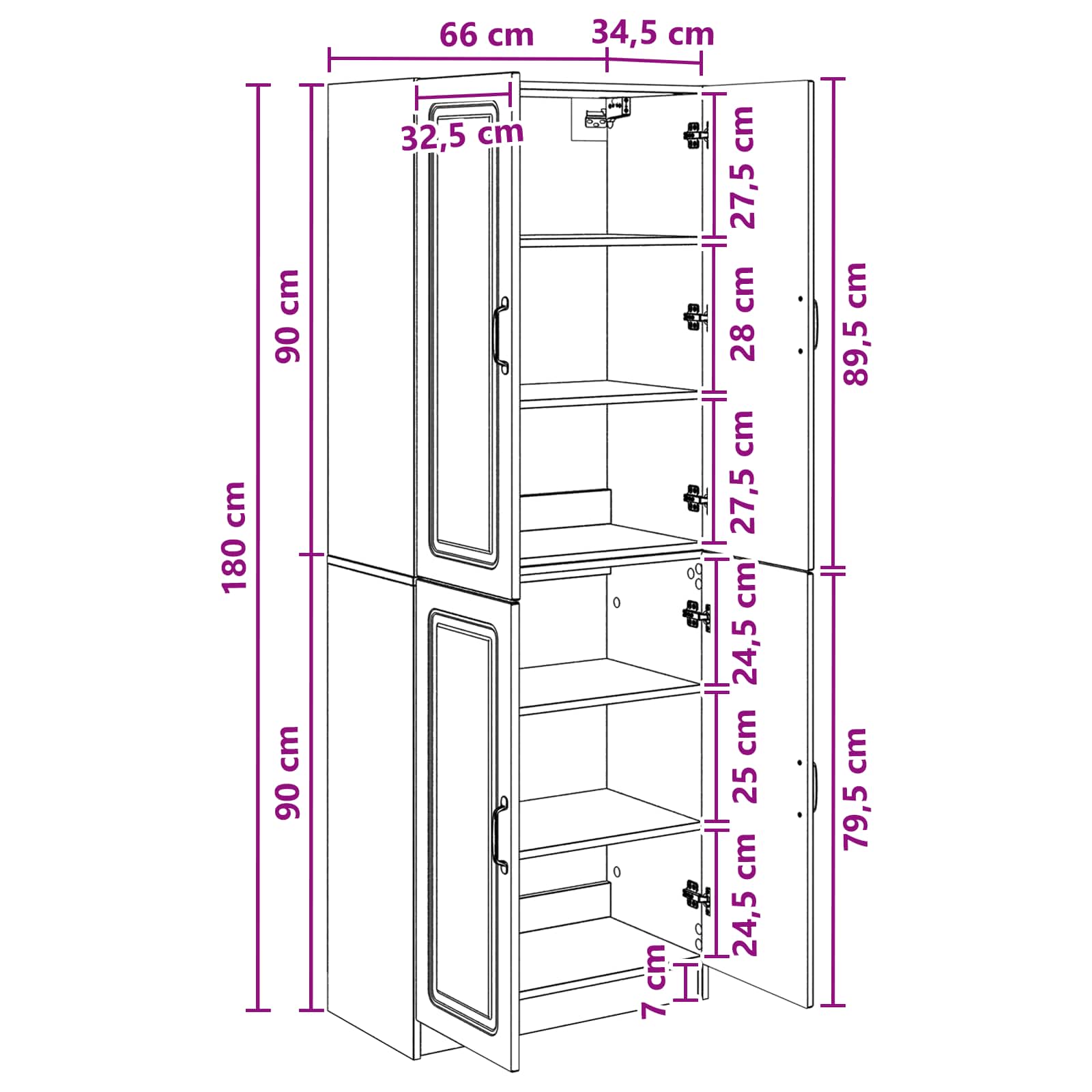 Set ormara 2 pcs Dimljeni hrast Konstruirano drvo