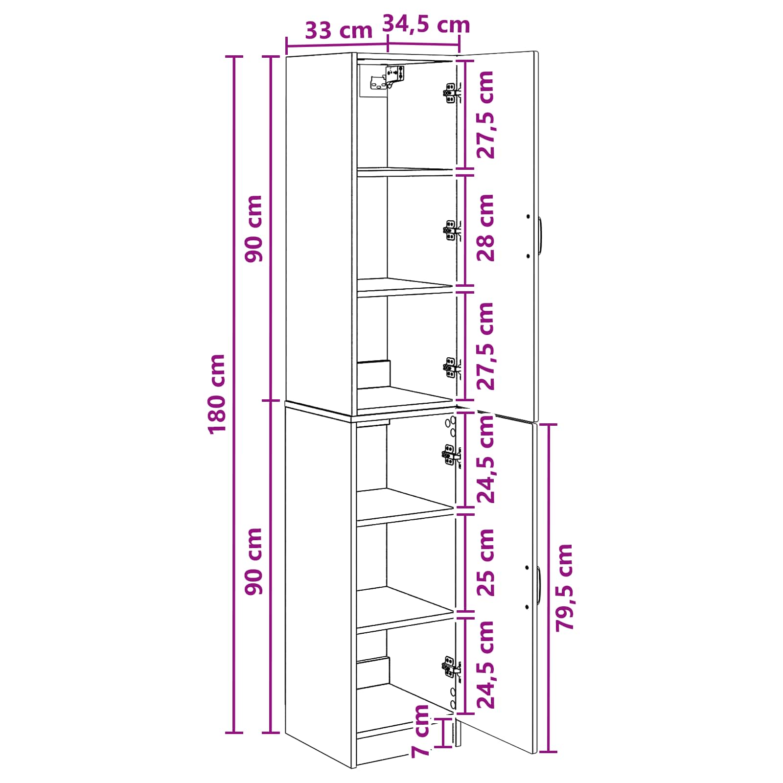 Set ormara 2 pcs Betonska siva Konstruirano drvo
