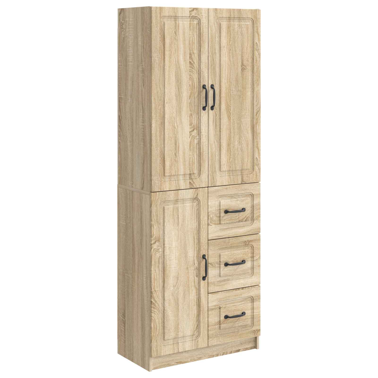 Set ormara 2 pcs Hrast sonoma Konstruirano drvo