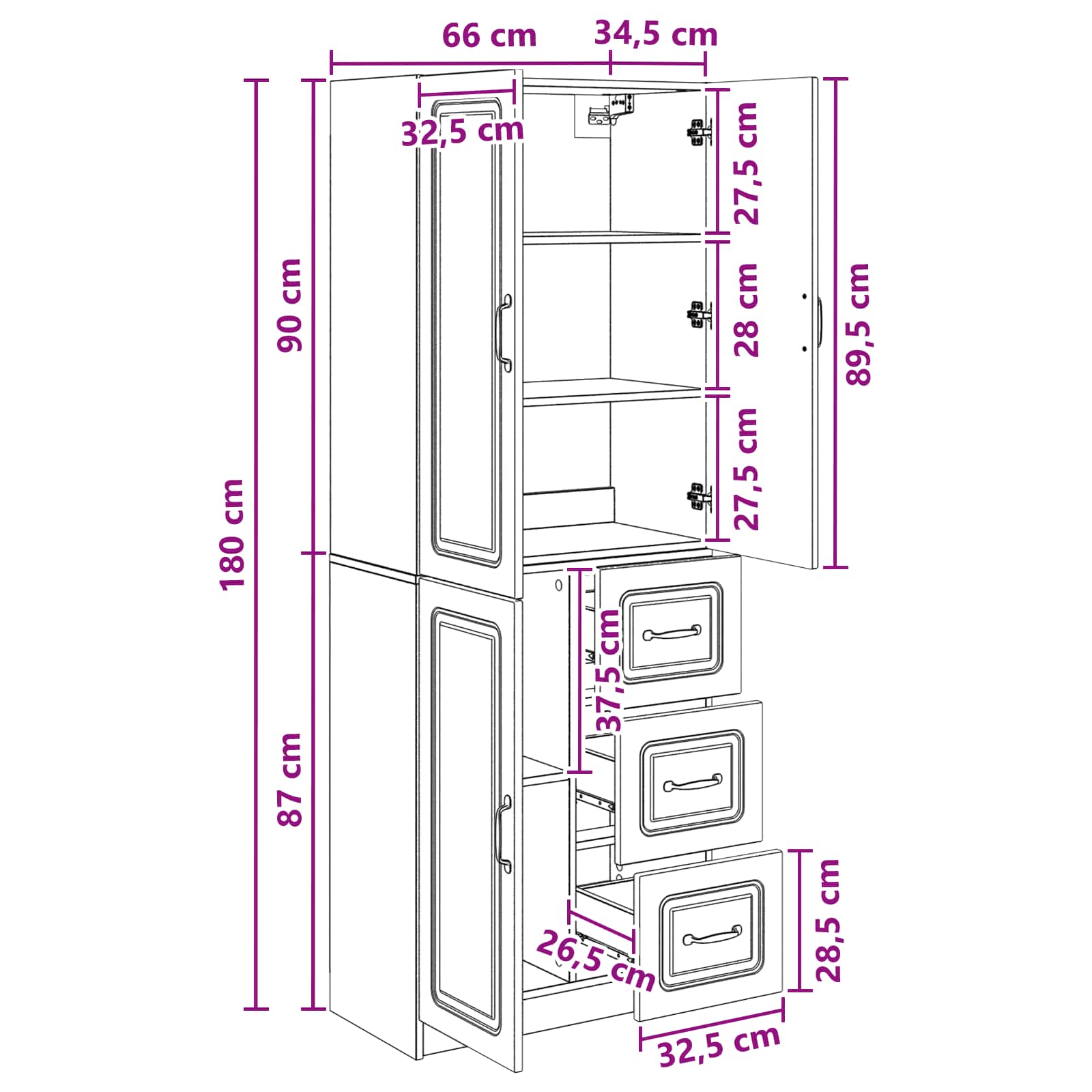 Set ormara 2 pcs Hrast sonoma Konstruirano drvo