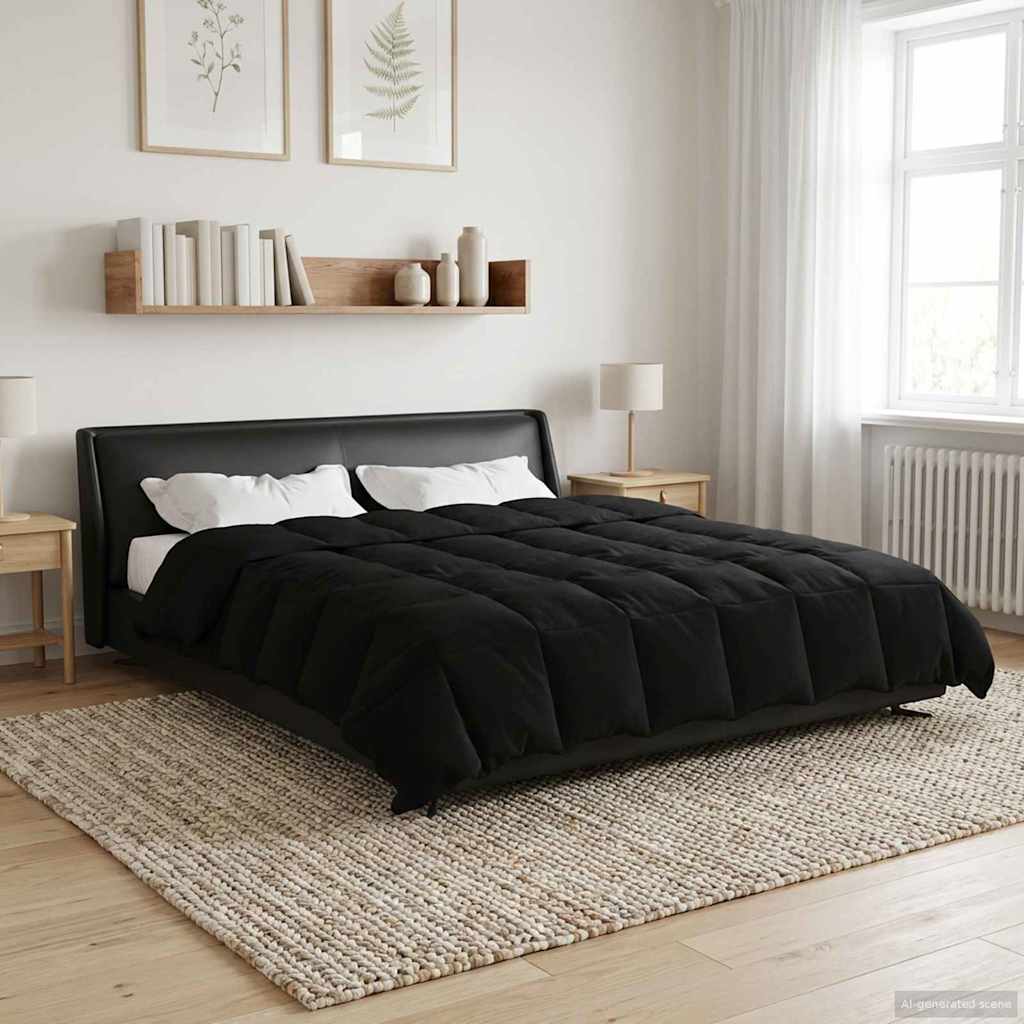 Ljetni pokrivač Šonerisan Crna 200 x 220 cm Mikrovlakna