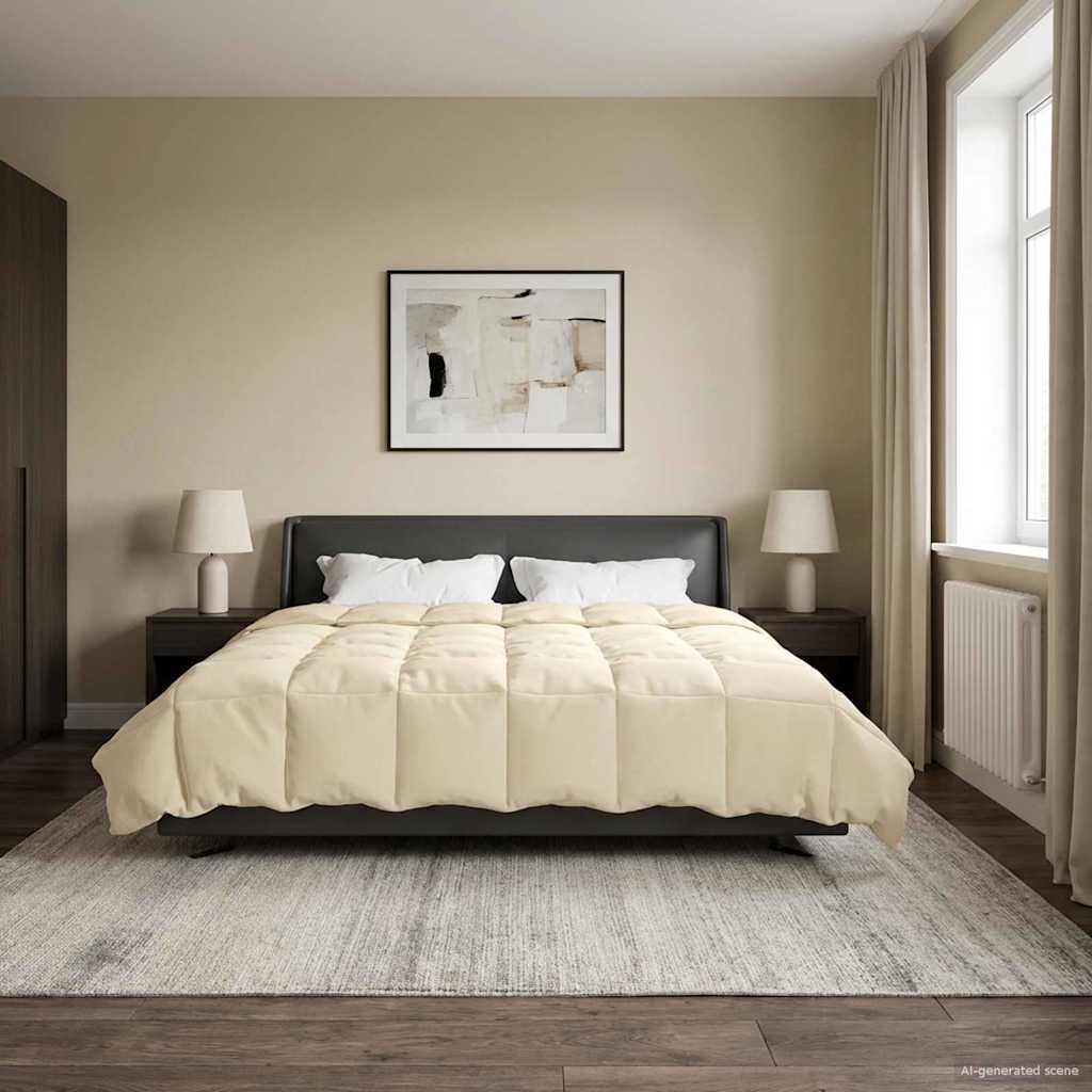 Ljetni pokrivač Šonerisan Krema 240 x 260 cm Mikrovlakna