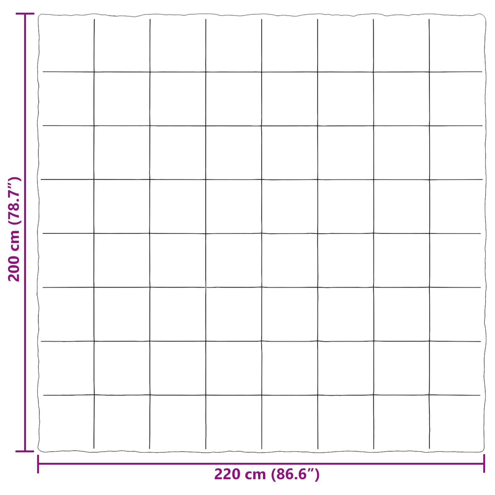Puni pokrivač za cijelu godinu Tamno plava 200 x 220 cm