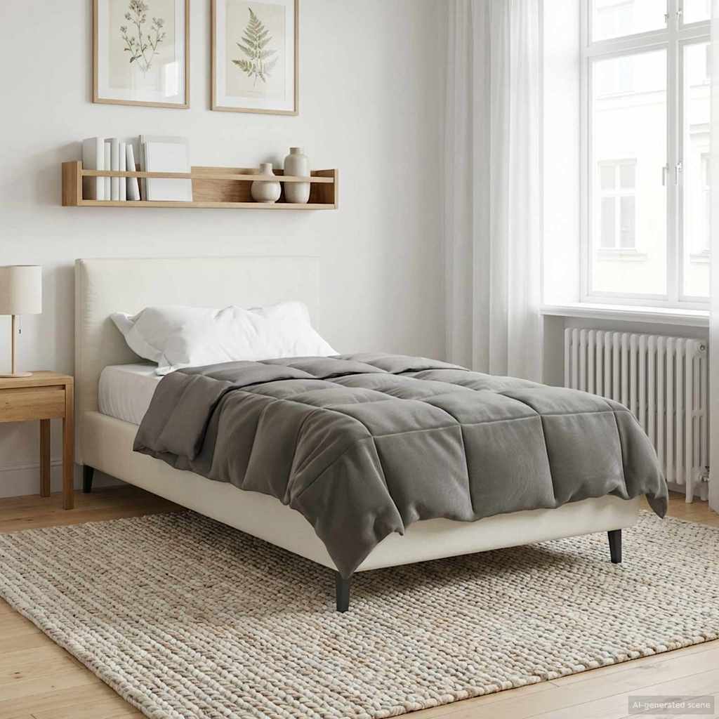 Zimska pokrivača Svijetlo siva 135 x 200 cm Mikrovlakna