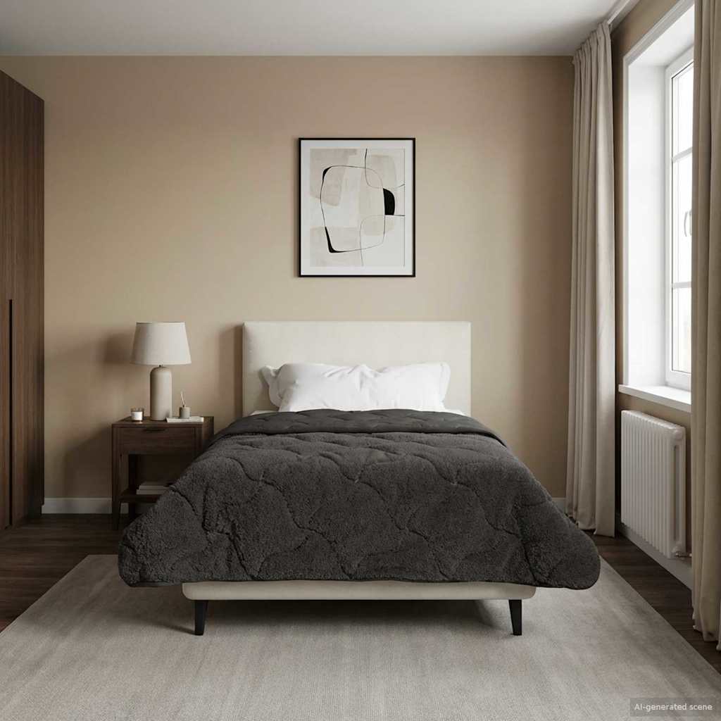 Ljetni pokrivač Antracit 140 x 220 cm Mikrofibra i teddy flis