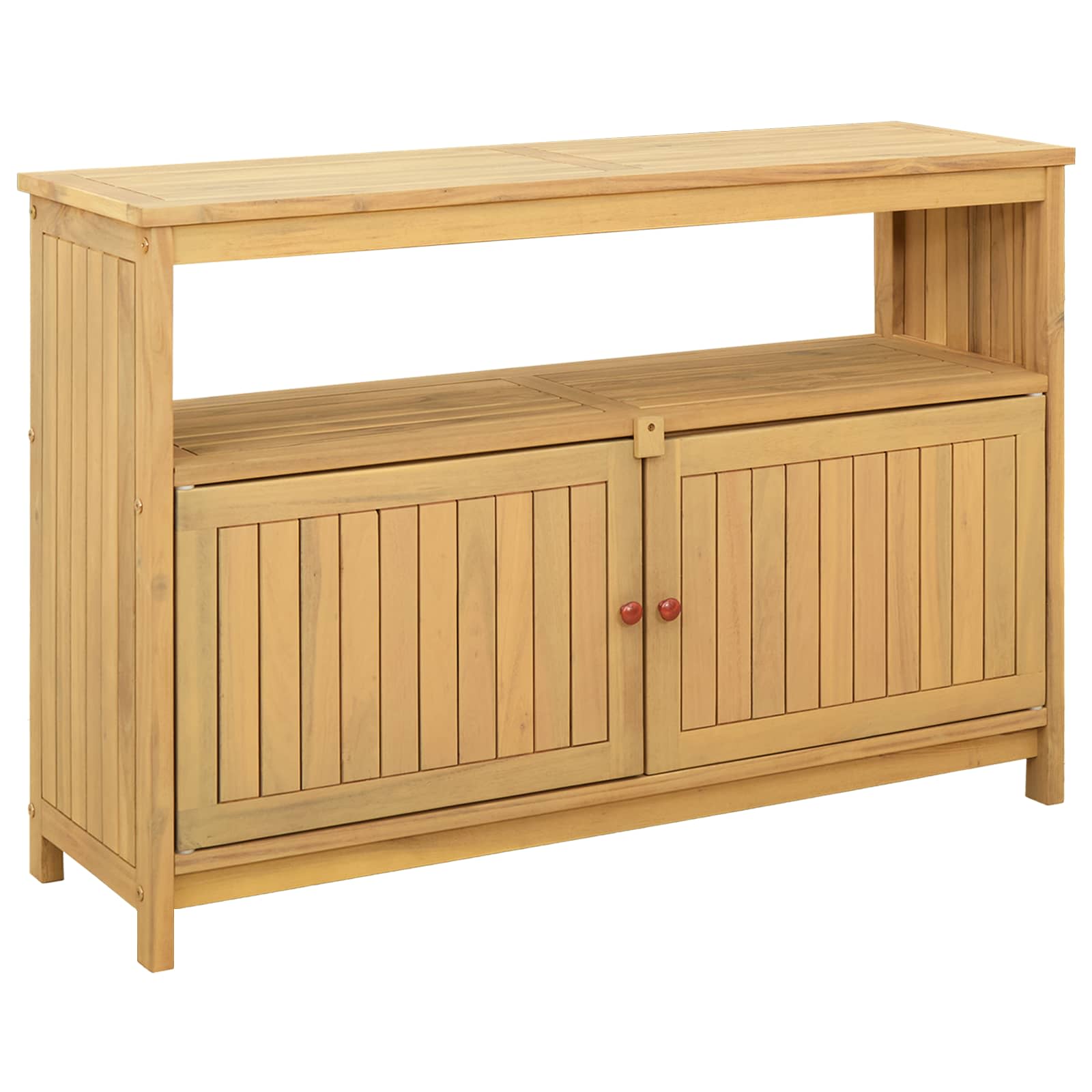 Vrtna konzola s pohranom Svijetla akacija 110 x 35 x 75 cm