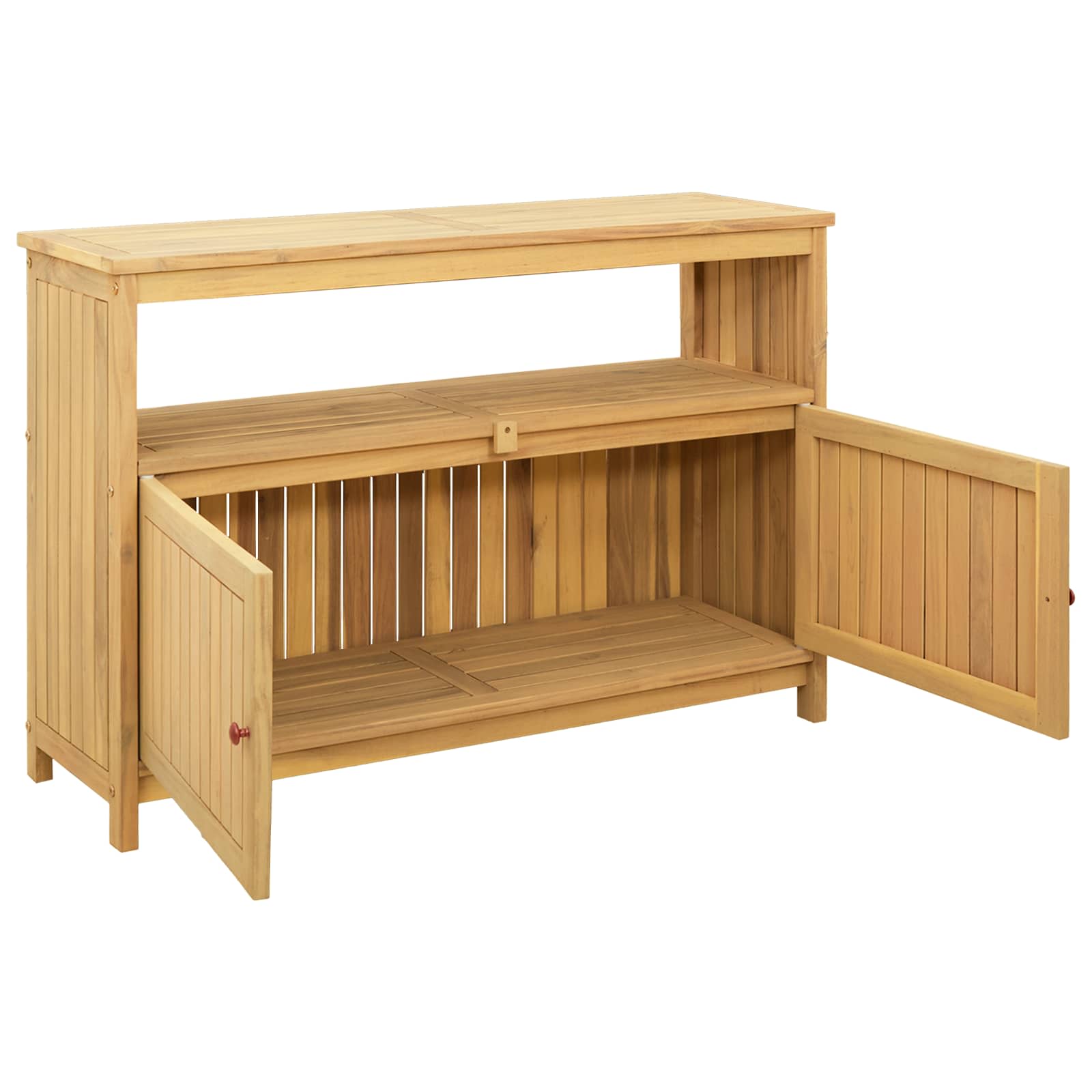 Vrtna konzola s pohranom Svijetla akacija 110 x 35 x 75 cm