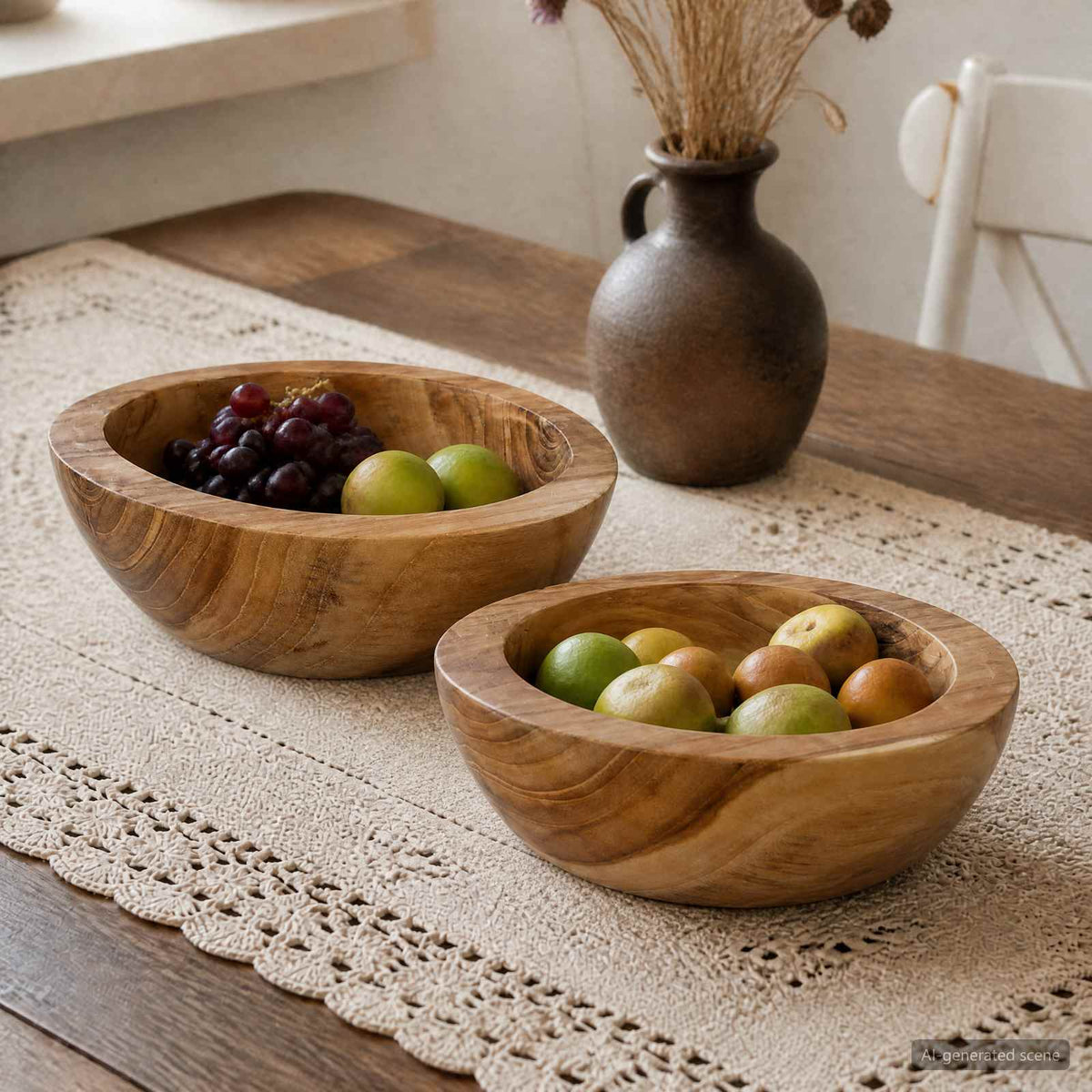 Zdjela za voće JEPARA 2 kom. Tamnije smeđi teak