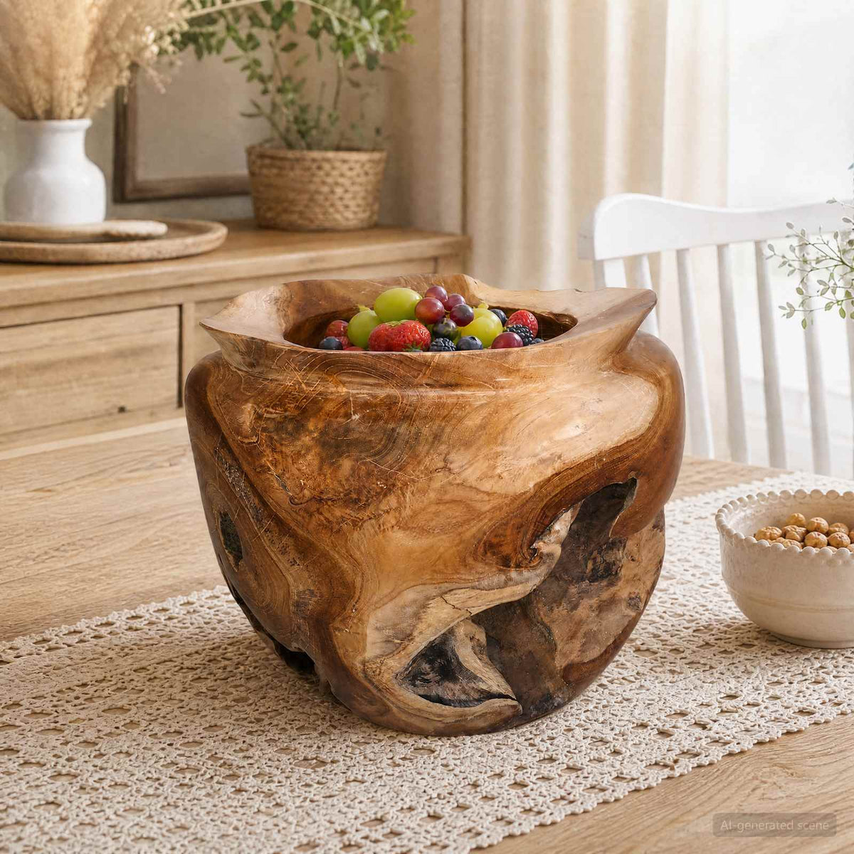 Zdjela za voće JEPARA Tamnije smeđi teak Ø 35 cm