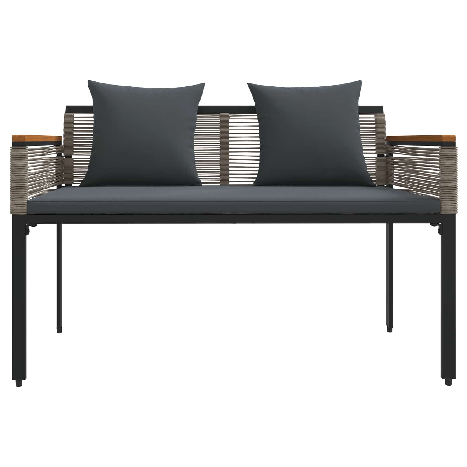 Vanjska klupa Siva i tamno siva 117 x 54 x 74.5 cm poliratan