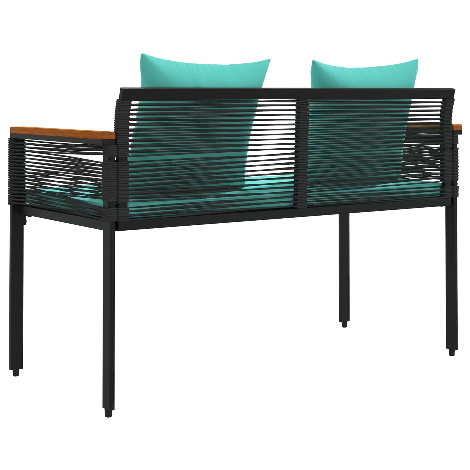Vanjska klupa Crna i Tirkizna 117 x 54 x 74.5 cm poliratan