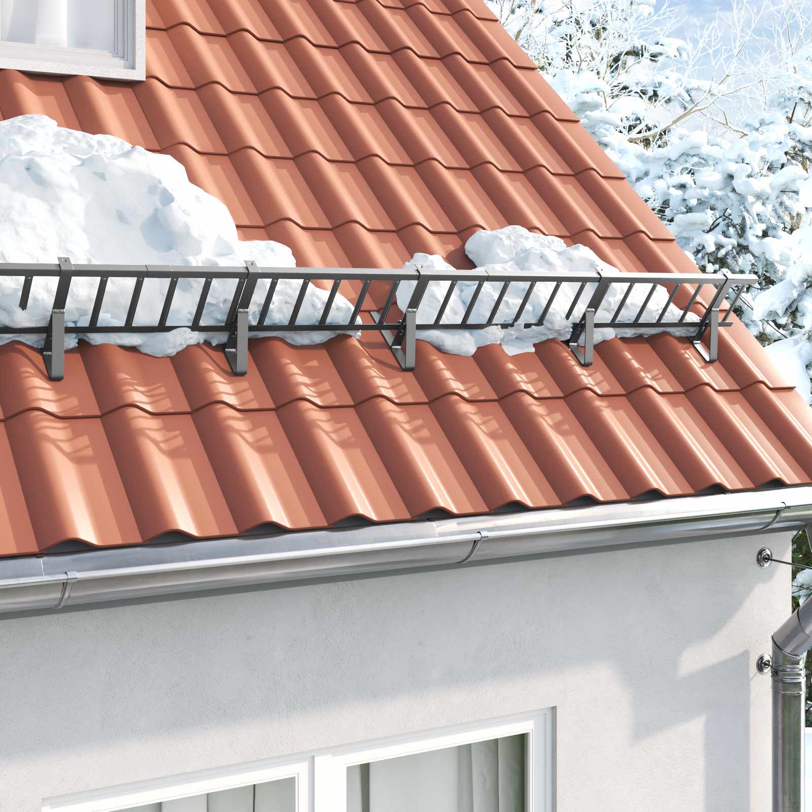 Podrška za zaštitu od snijega 2 pcs Antracit 29,5 x 3 x 34,5 cm