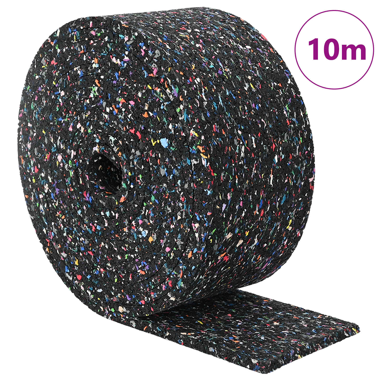 Gumena granulatna ploča Crna 1000 x 12 x 0,8 cm Guma