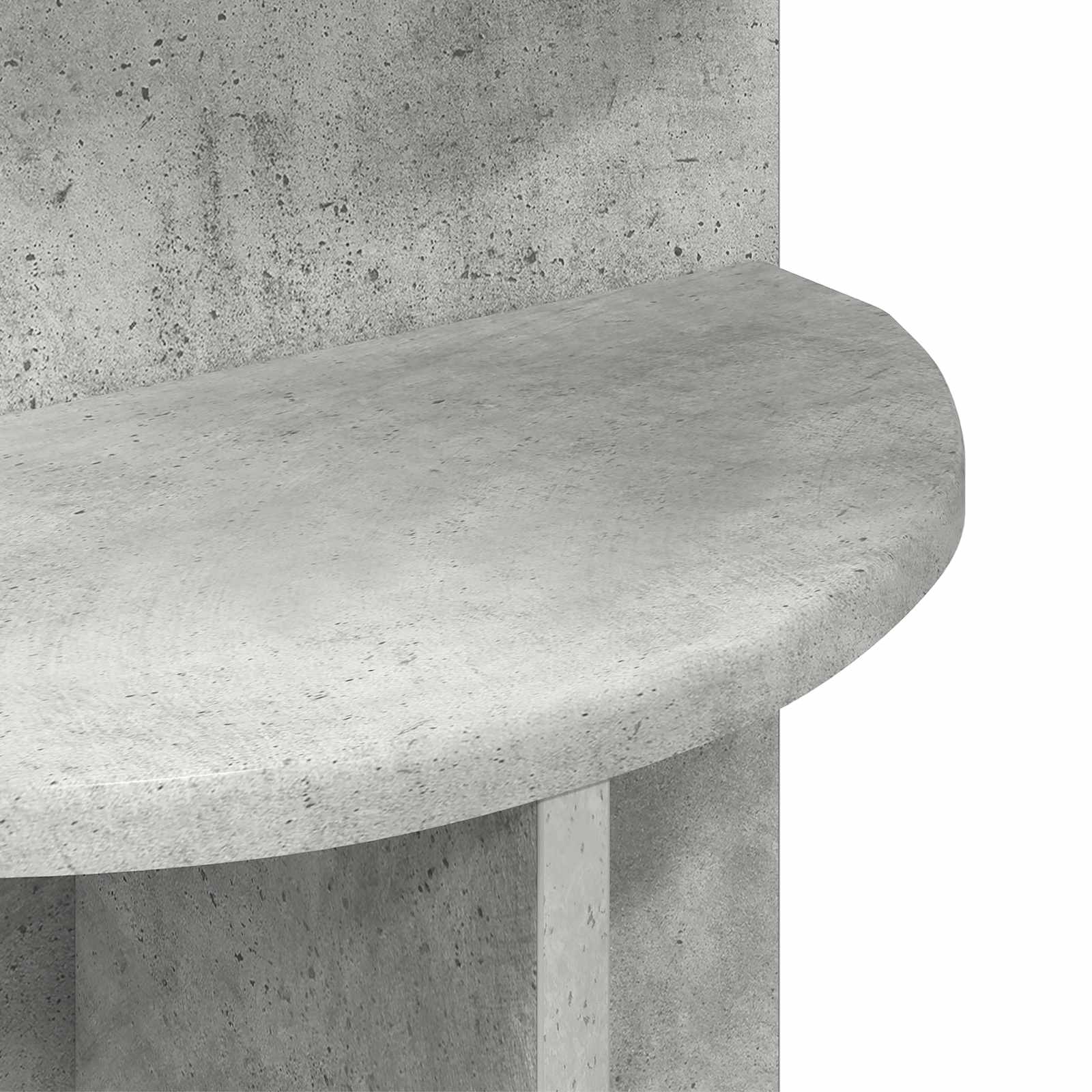 Bocni stol Betonska siva Ø 39,5 x 55 cm Konstruirano drvo