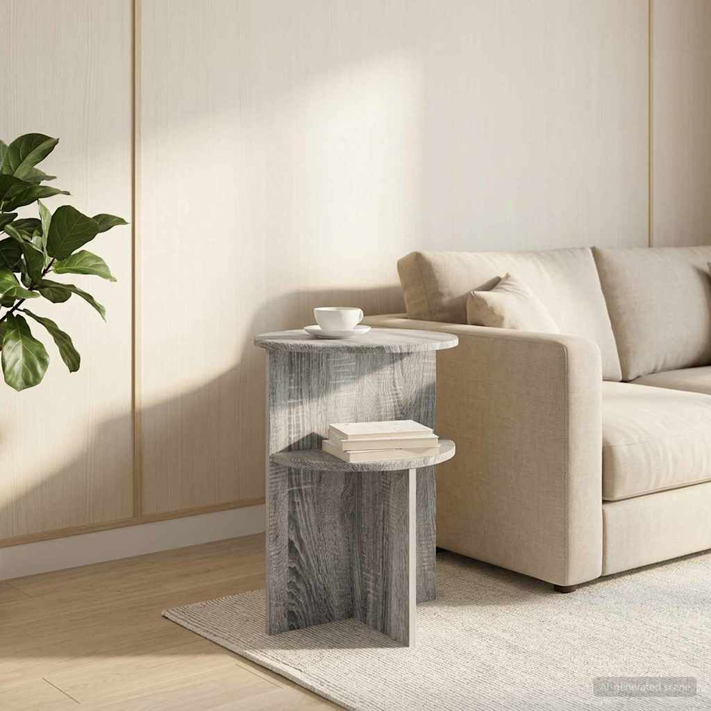 Bocni stol Siva sonoma Ø 39,5 x 55 cm Konstruirano drvo