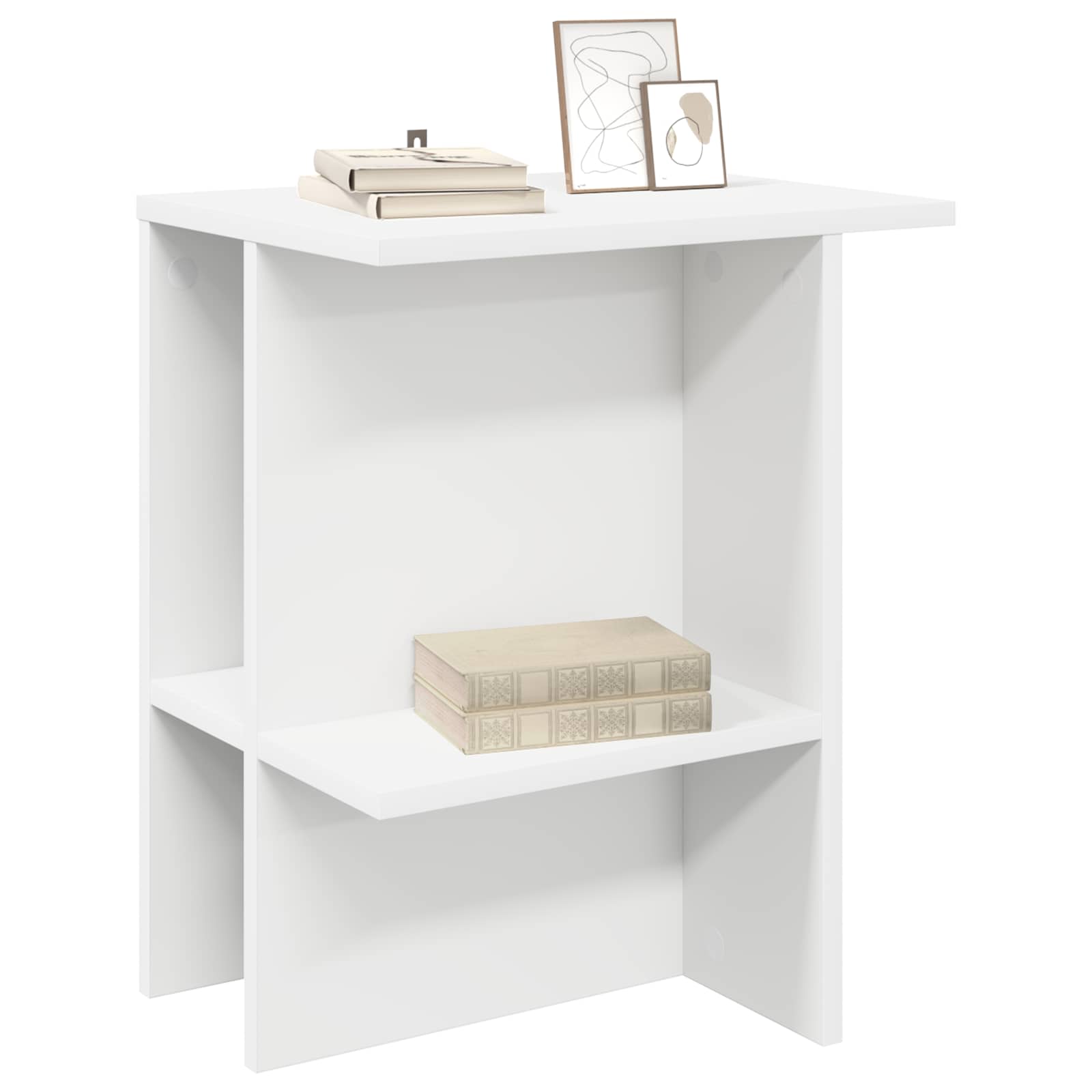 Kava Stol 2 pcs Bijela 40 x 30 x 49 cm Konstruirano drvo