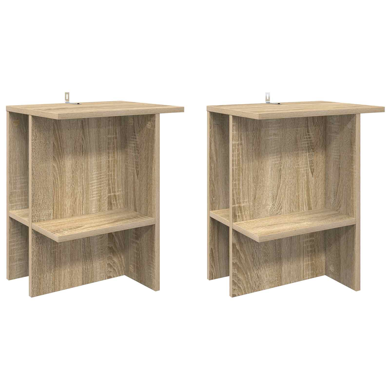 Kava Stol 2 pcs Hrast sonoma 40 x 30 x 49 cm Konstruirano drvo