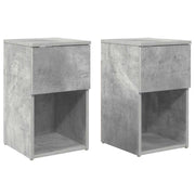 Ormarić za krevet 2 pcs Betonska siva 29 x 31,5 x 49 cm