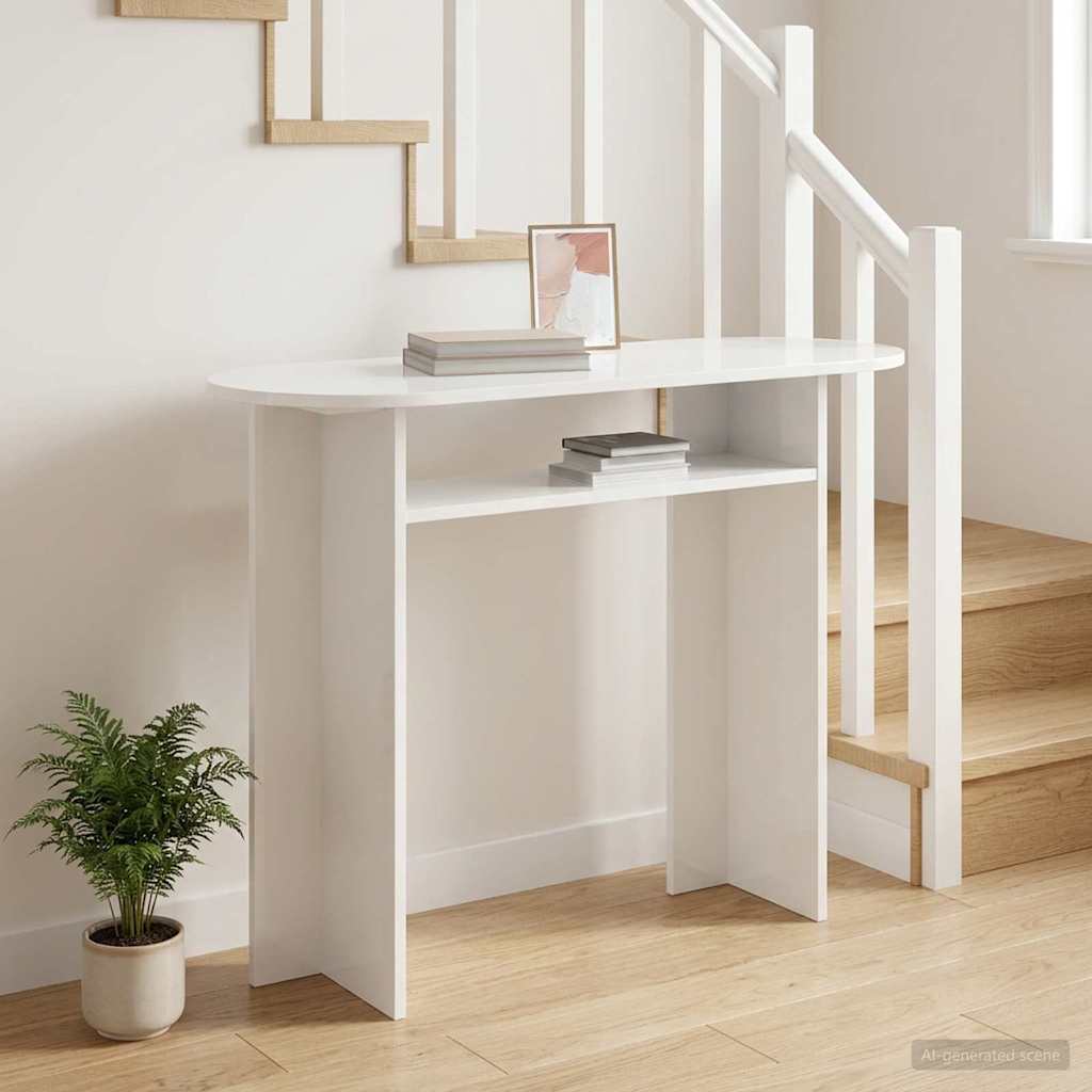 Konzolna stolica Bijela 100 x 39,5 x 75 cm Konstruirano drvo