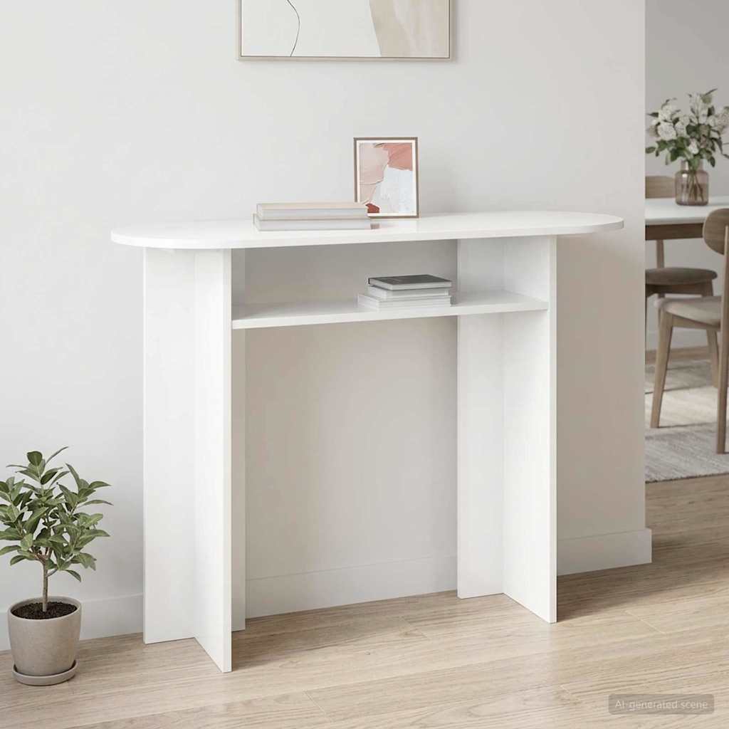 Konzolna stolica Bijela 100 x 39,5 x 75 cm Konstruirano drvo