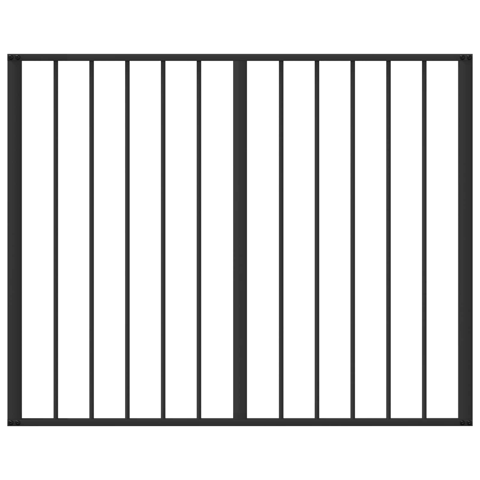 Vrata za pse 4 pcs Crna 100 x 80 cm Cinkani čelik