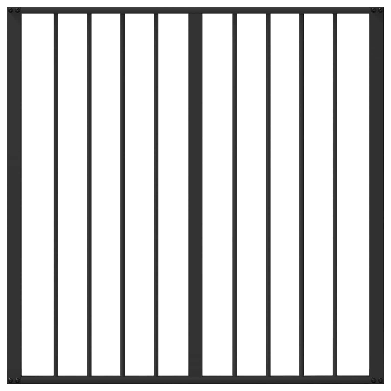 Vrata za pse 8 pcs Crna 80 x 80 cm Cinkani čelik