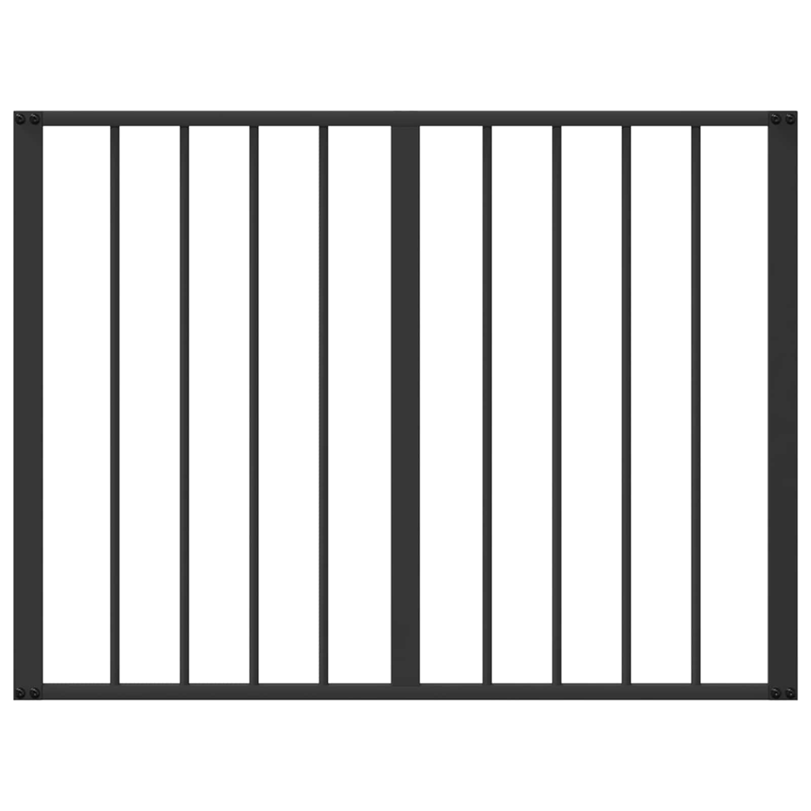 Vrata za pse 10 pcs Crna 80 x 60 cm Cinkani čelik
