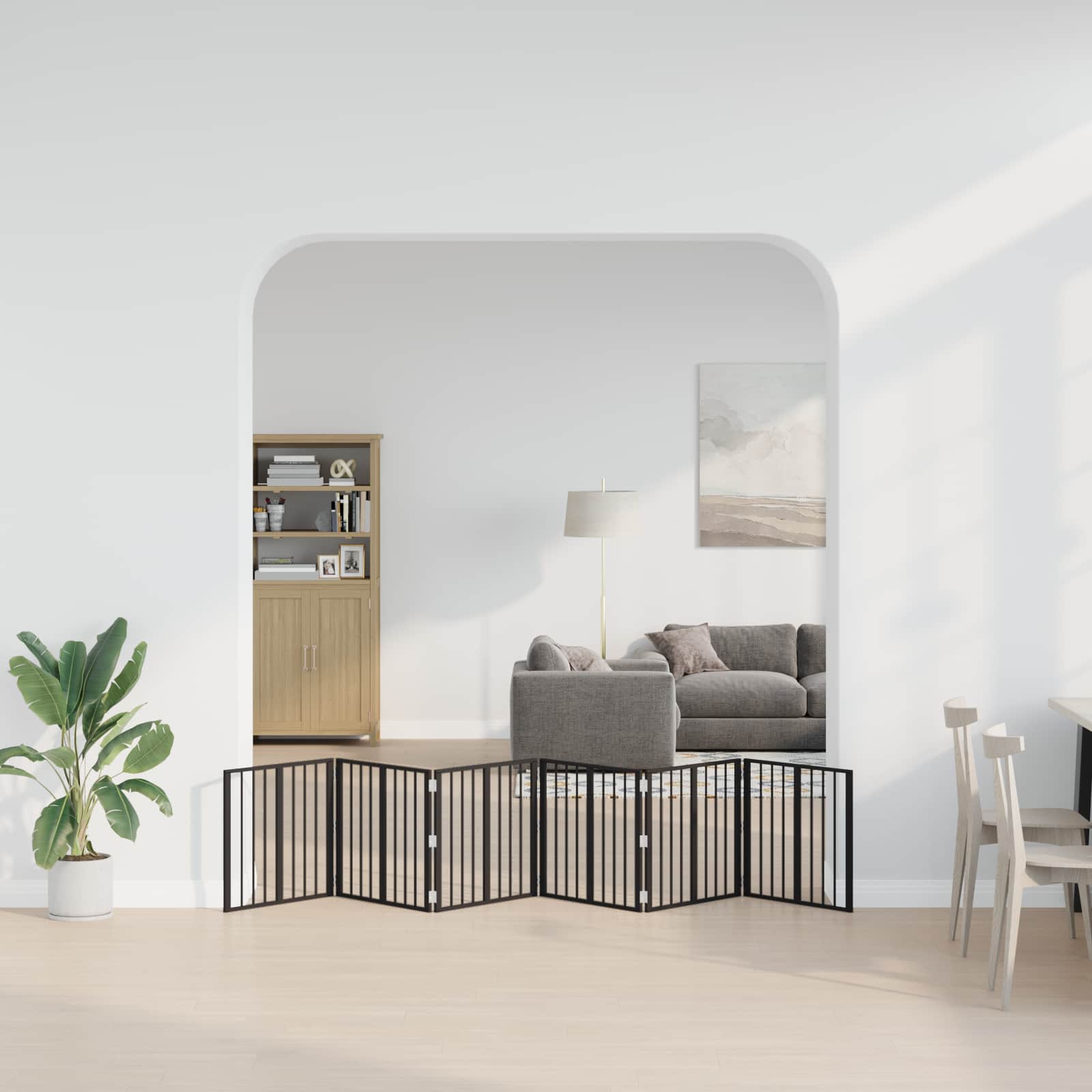 Vrata za pse 6 pcs Crna 60 x 60 cm Cinkani čelik