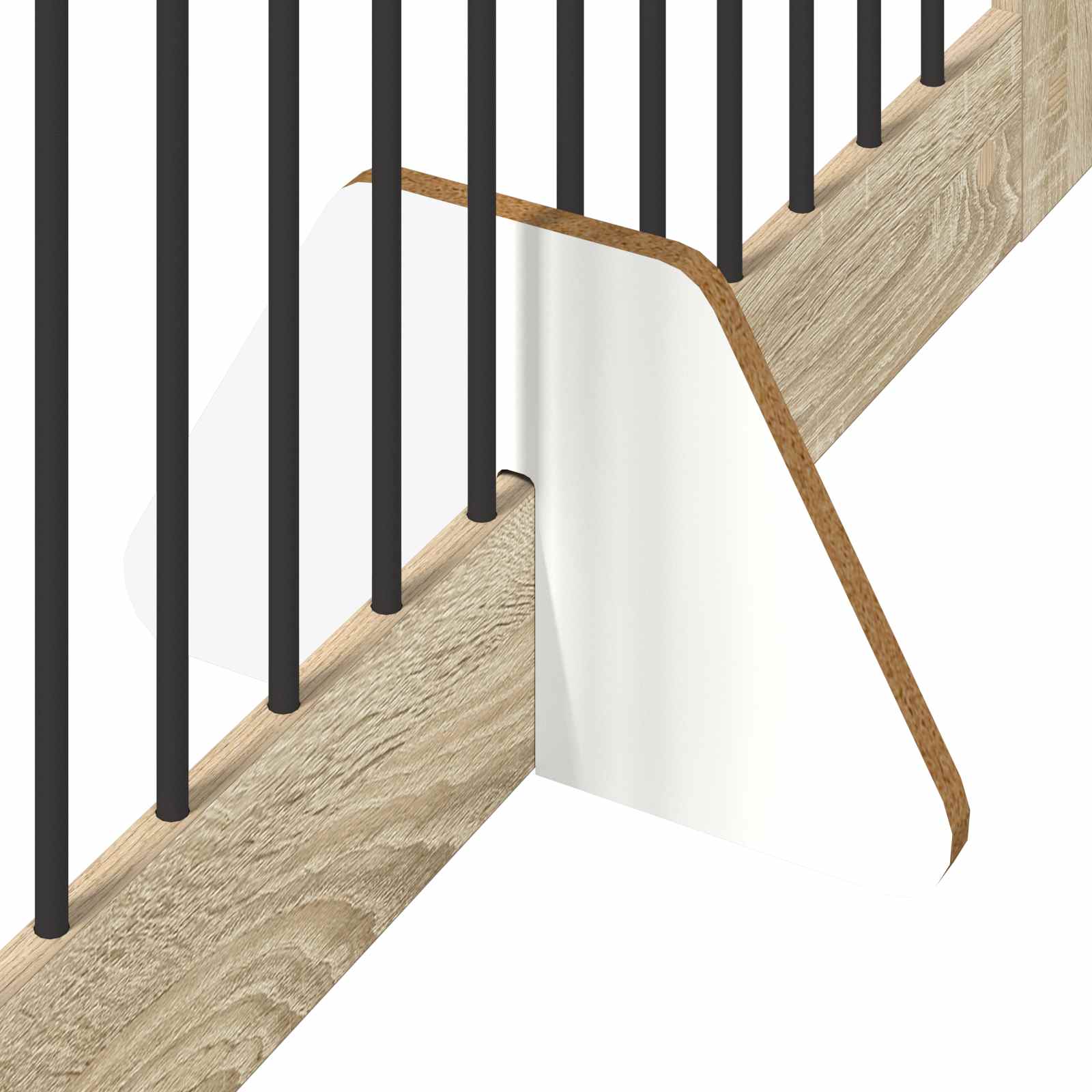 Vrata za pse s postoljem 2 pcs Hrast sonoma 100 x 100 cm