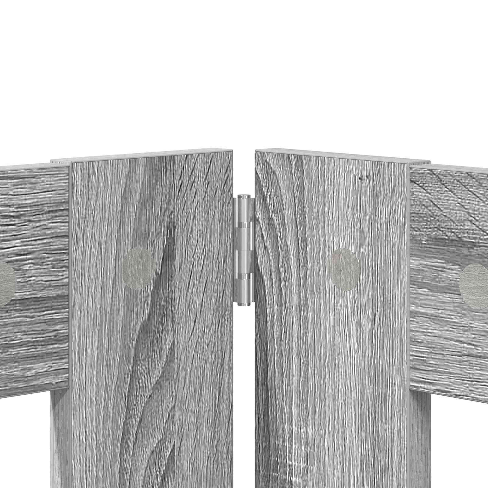 Vrata za pse s postoljem 2 pcs Siva sonoma 100 x 100 cm