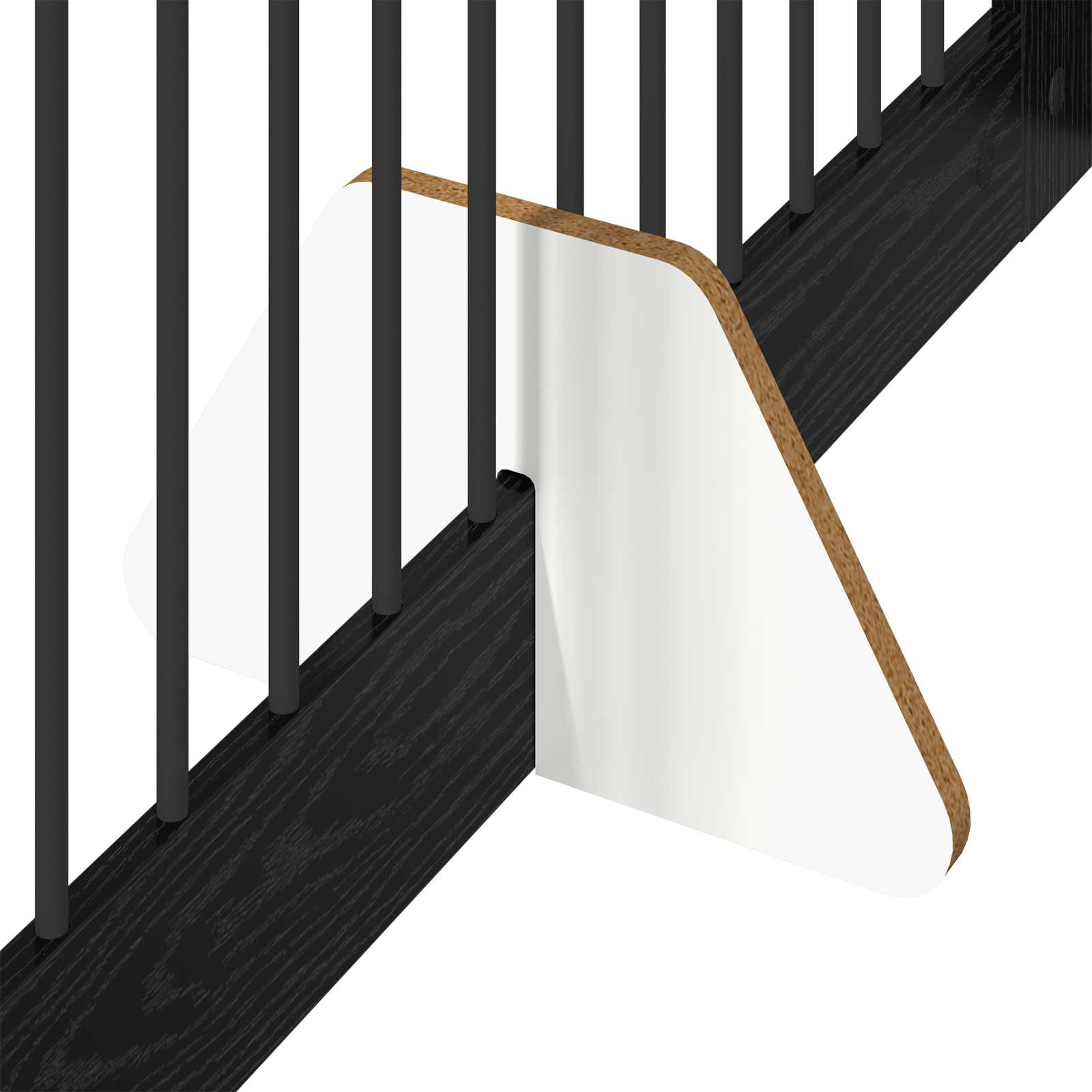 Vrata za pse s postoljem 2 pcs Crni hrast 100 x 80 cm