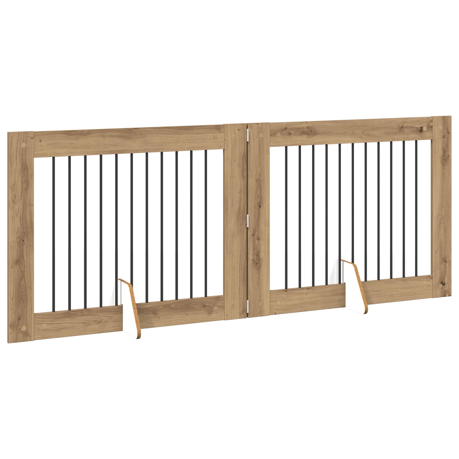 Vrata za pse s postoljem 2 pcs Hrast artisan 100 x 80 cm