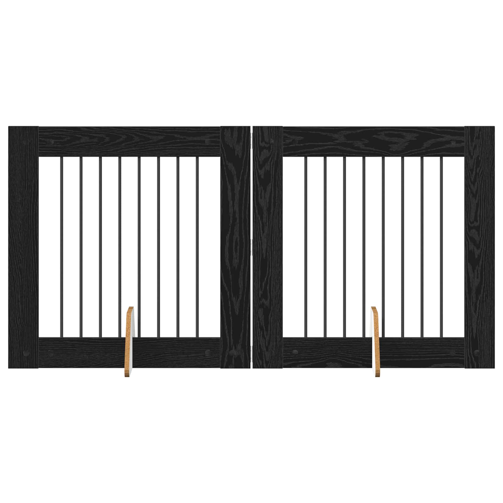 Vrata za pse s postoljem 2 pcs Crni hrast 80 x 80 cm