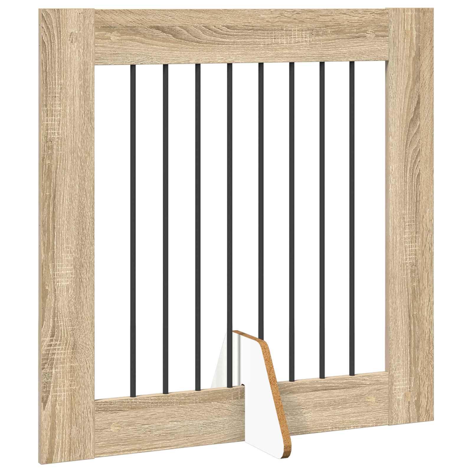 Vrata za pse s postoljem 2 pcs Hrast sonoma 80 x 80 cm