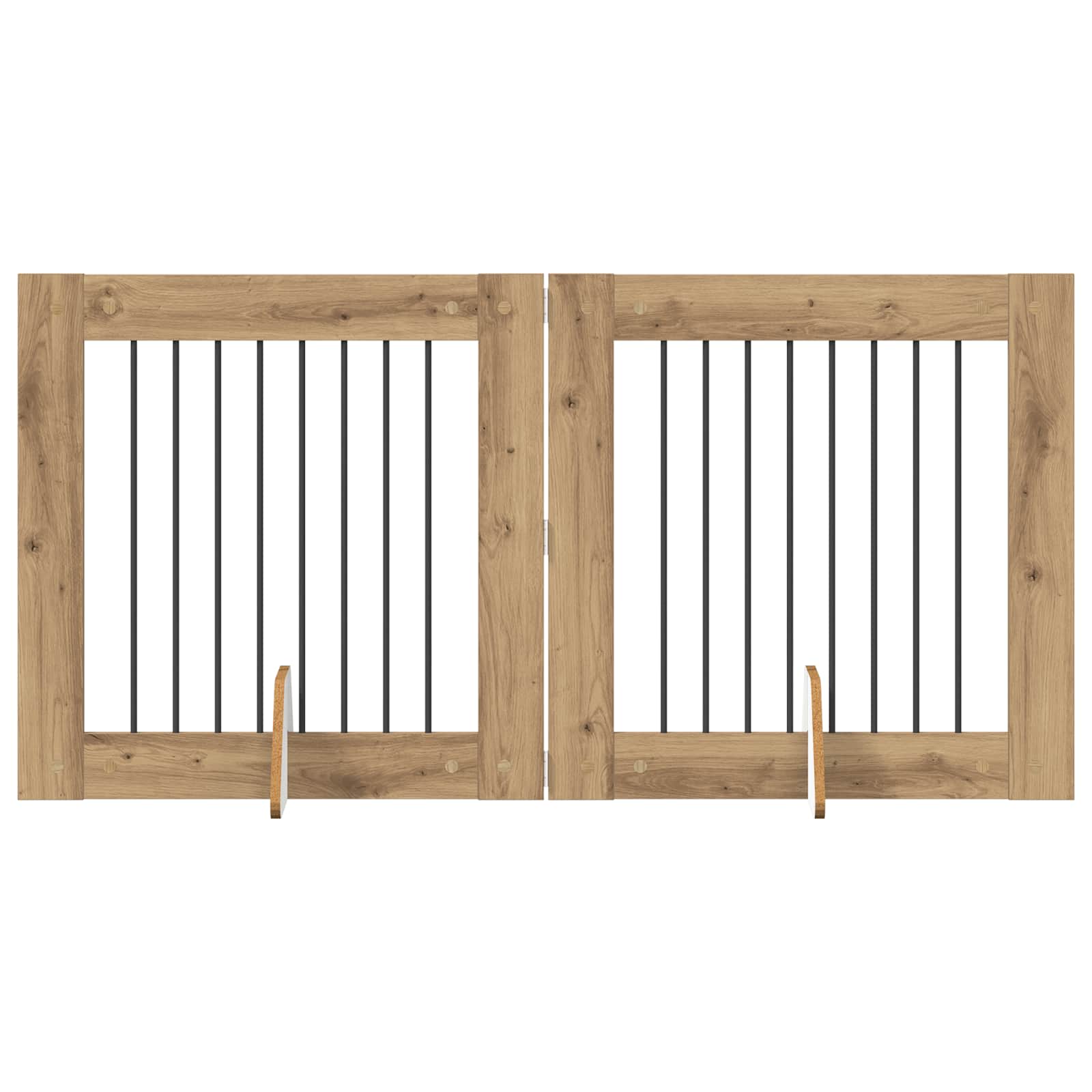 Vrata za pse s postoljem 2 pcs Hrast artisan 80 x 80 cm