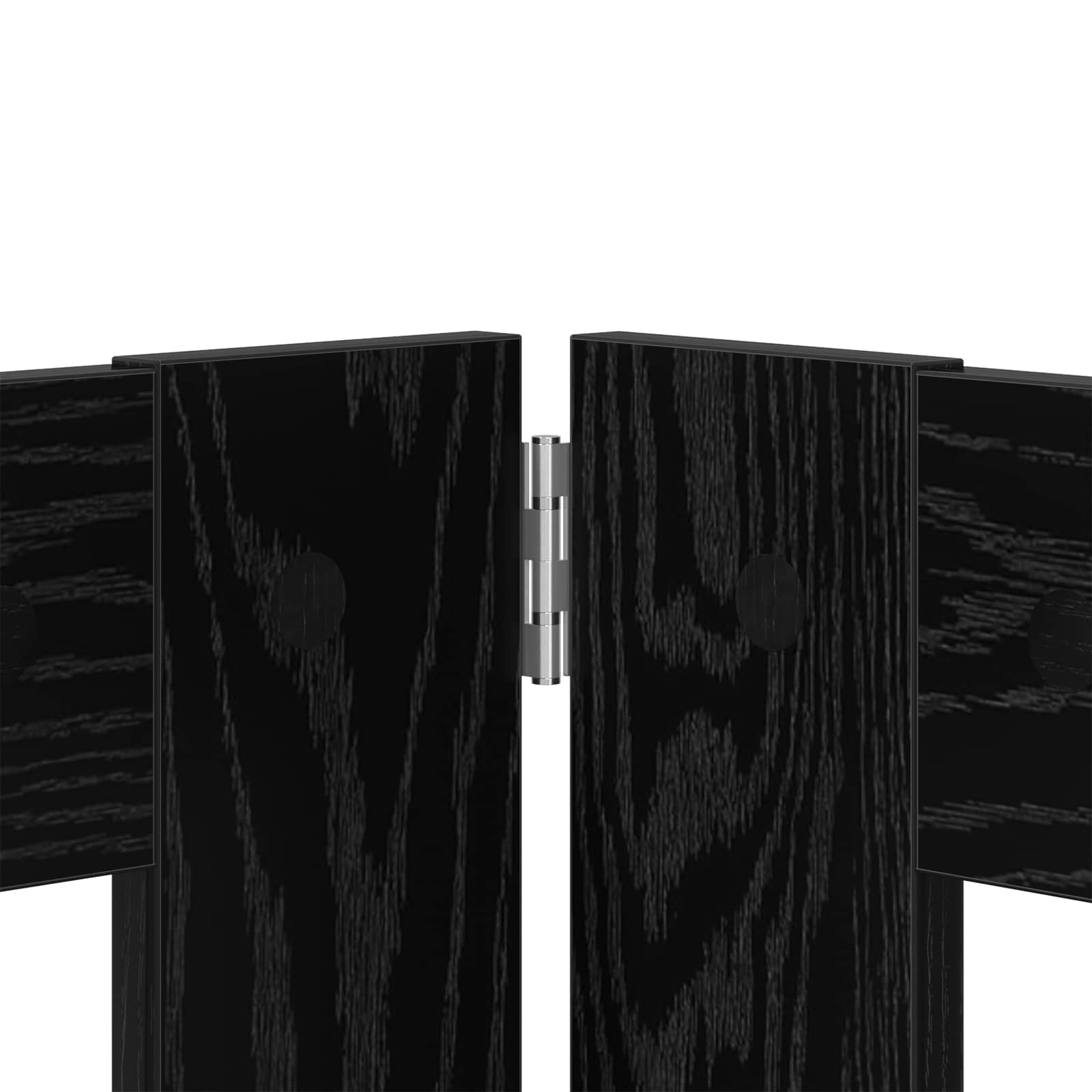 Vrata za pse s postoljem 2 pcs Crni hrast 60 x 80 cm