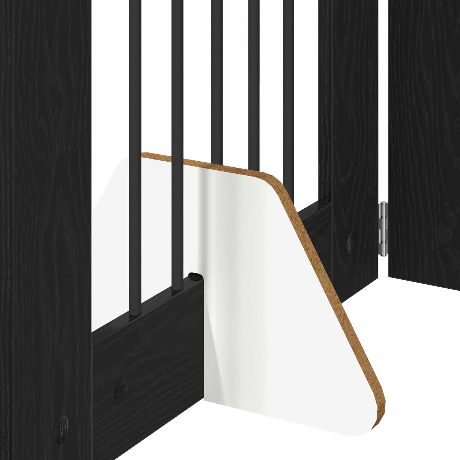 Vrata za pse s postoljem 2 pcs Crni hrast 60 x 80 cm