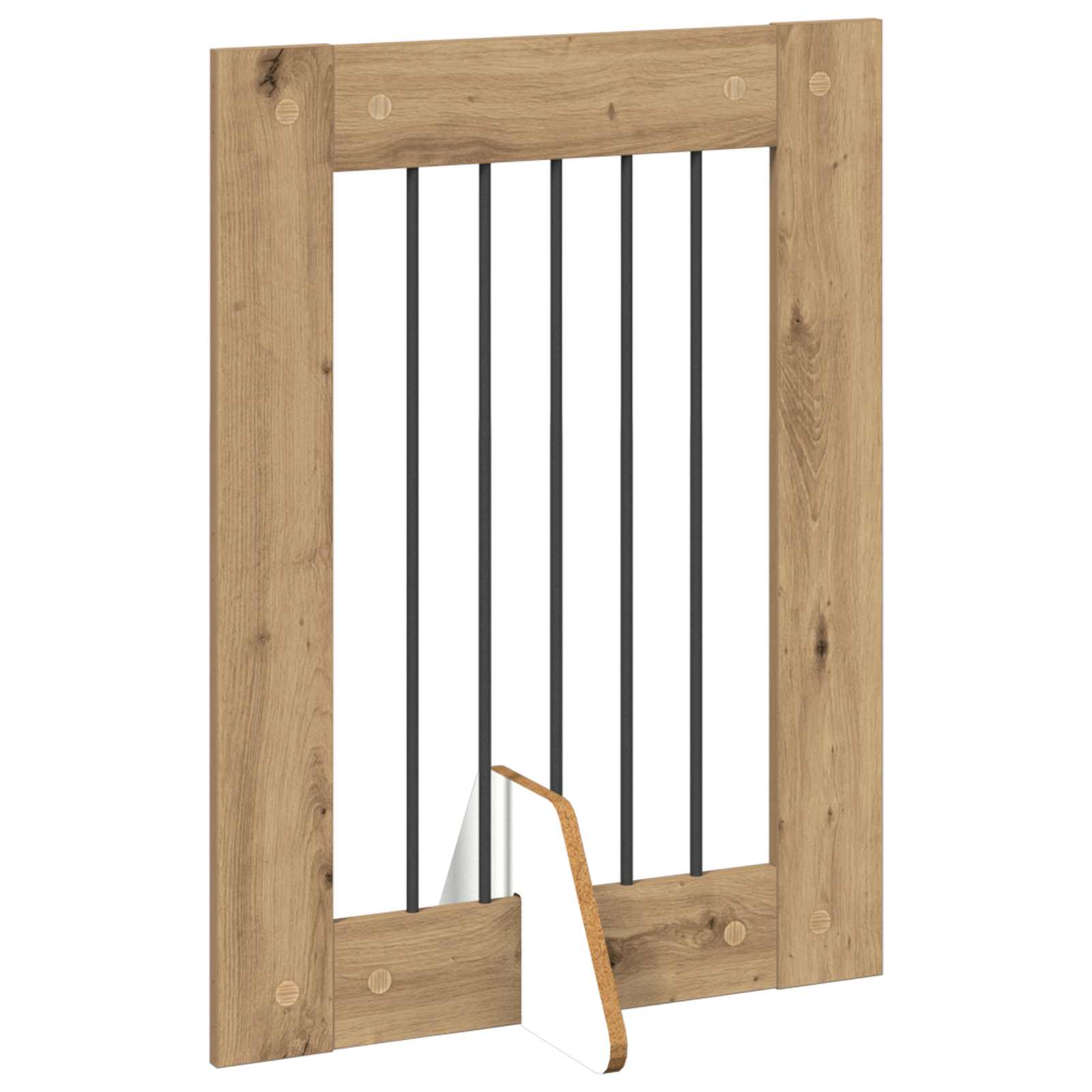 Vrata za pse s postoljem 6 pcs Hrast artisan 60 x 80 cm